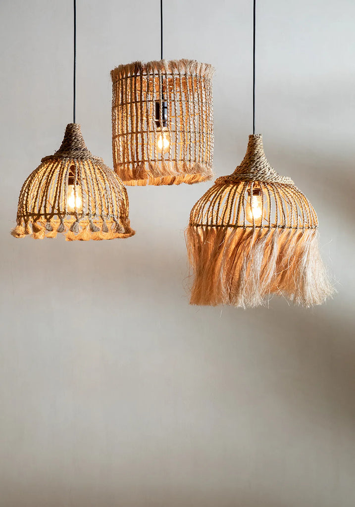 La lampada a sospensione Abaca Tassel - Naturale - S