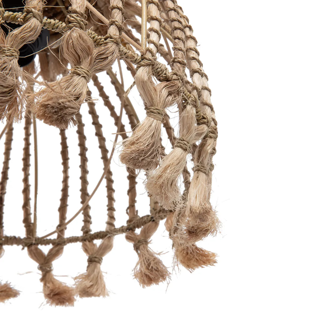 La lampada a sospensione Abaca Tassel - Naturale - S