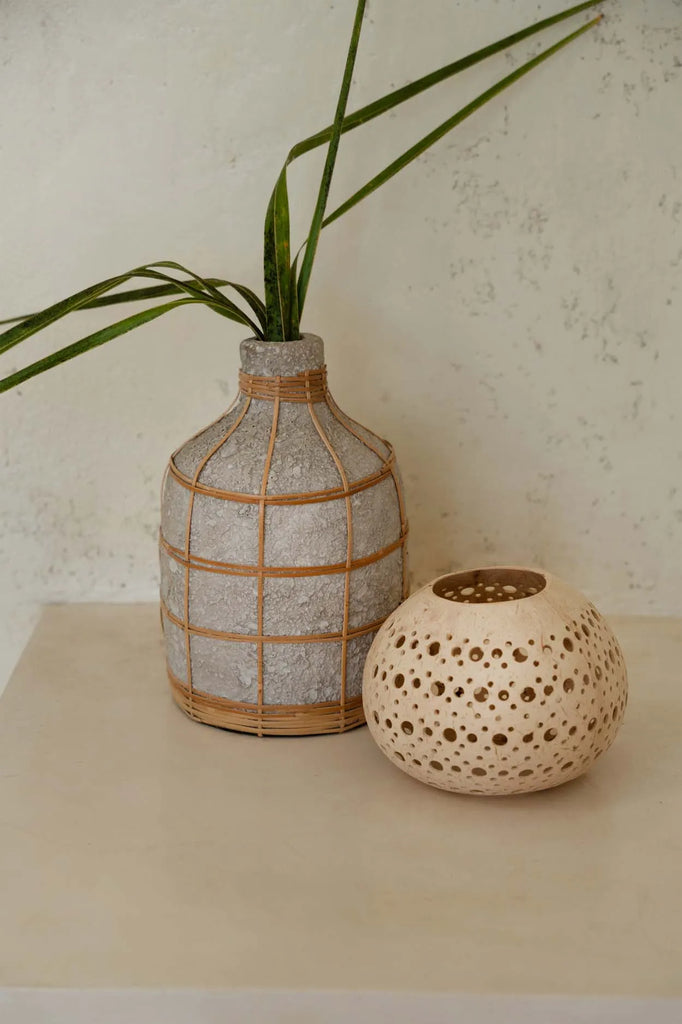 The Coconut Spot Candle Holder - Φυσικό