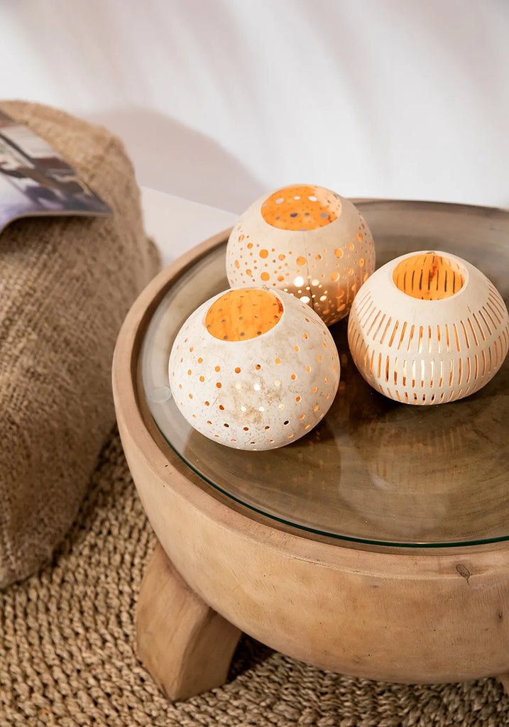 The Coconut Spot Candle Holder - Φυσικό