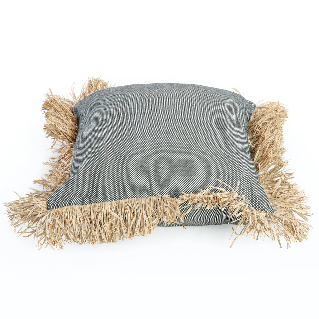 Copricuscino "Bonita" in cotone - Nero Naturale - 60x60