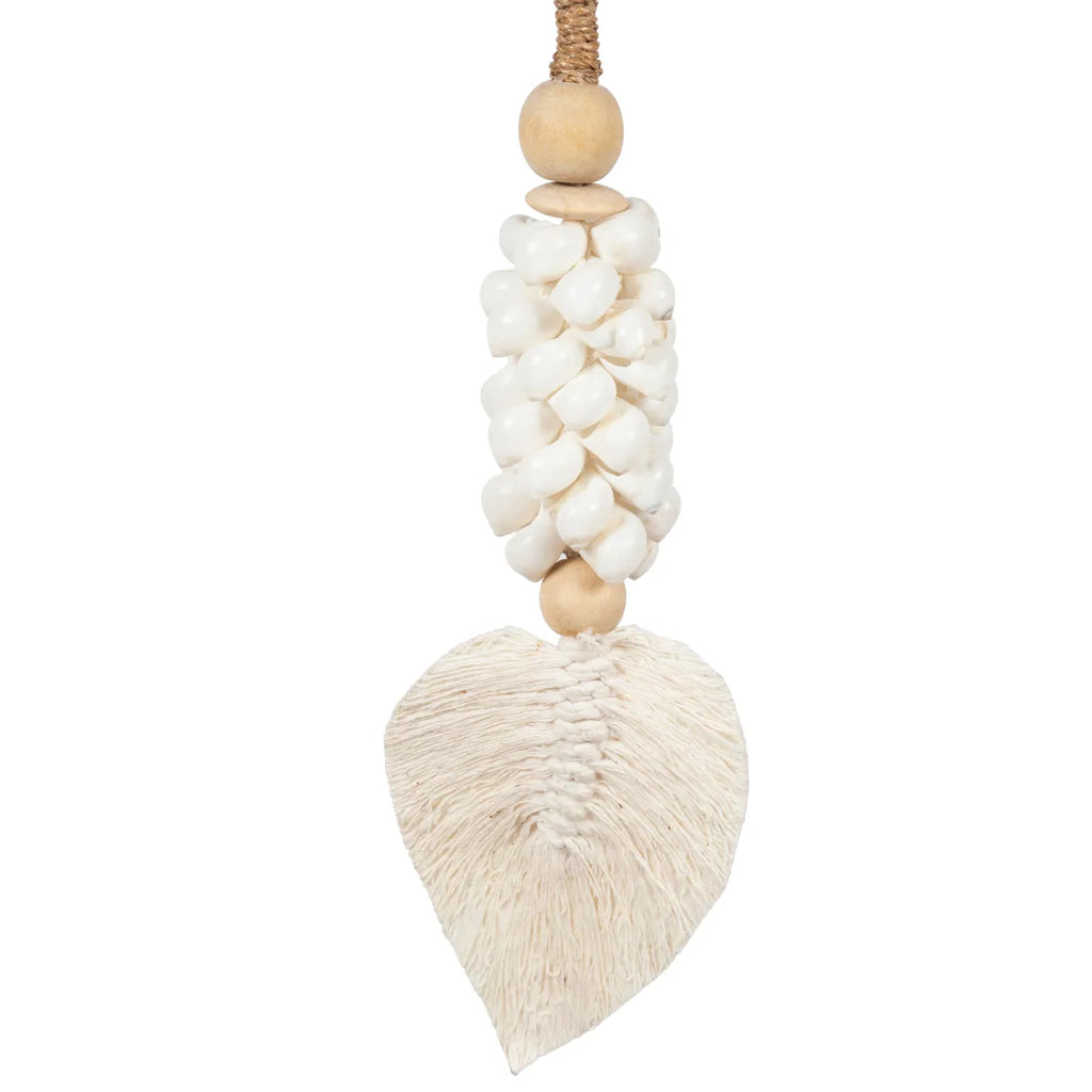 Το κρεμαστό διακοσμητικό Leaf & Shell - Λευκό