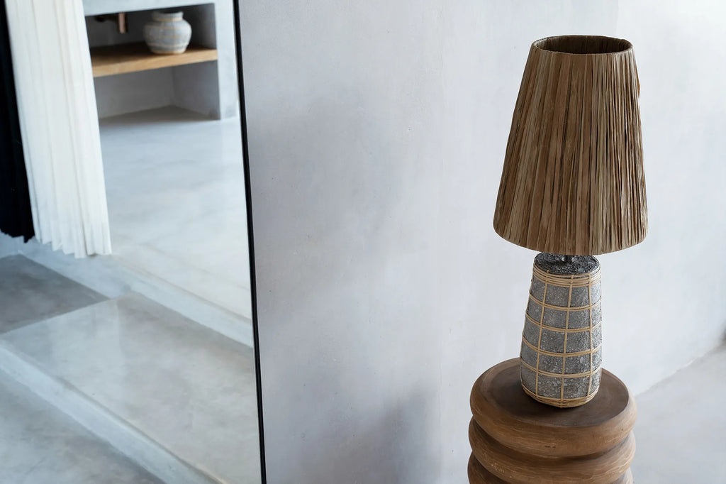 Lampada da tavolo "Naxos" - Grigio cemento naturale