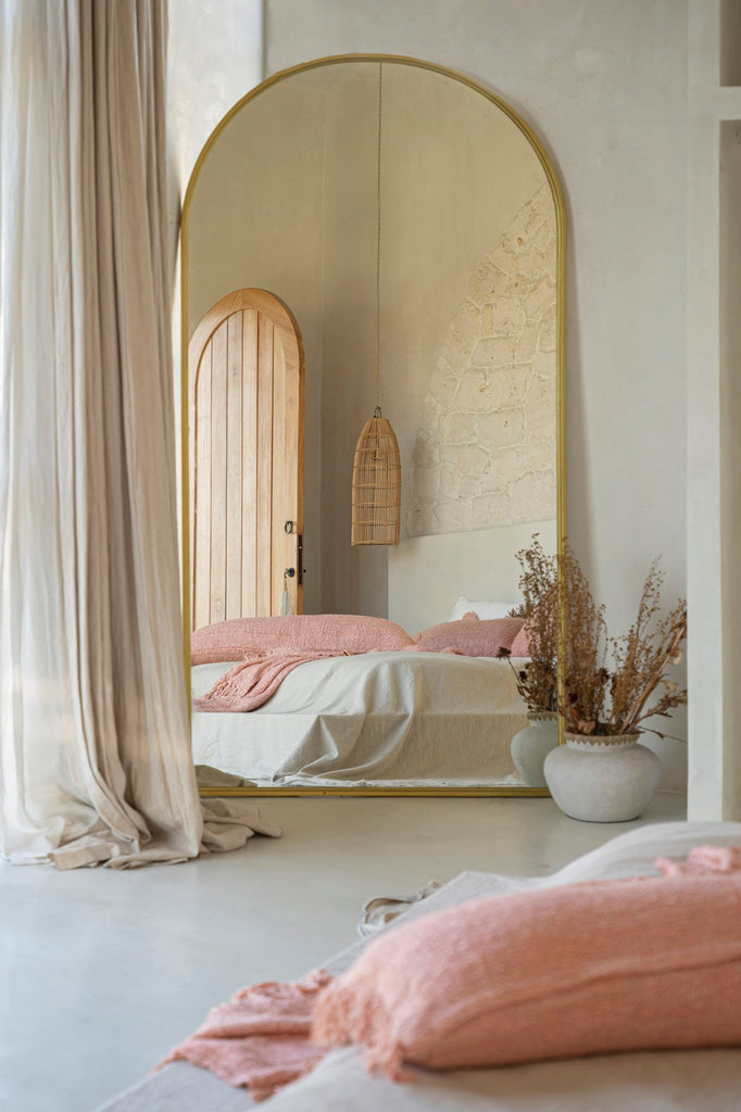 La housse de coussin "Oh My Gee" - Rose saumon - 35x100