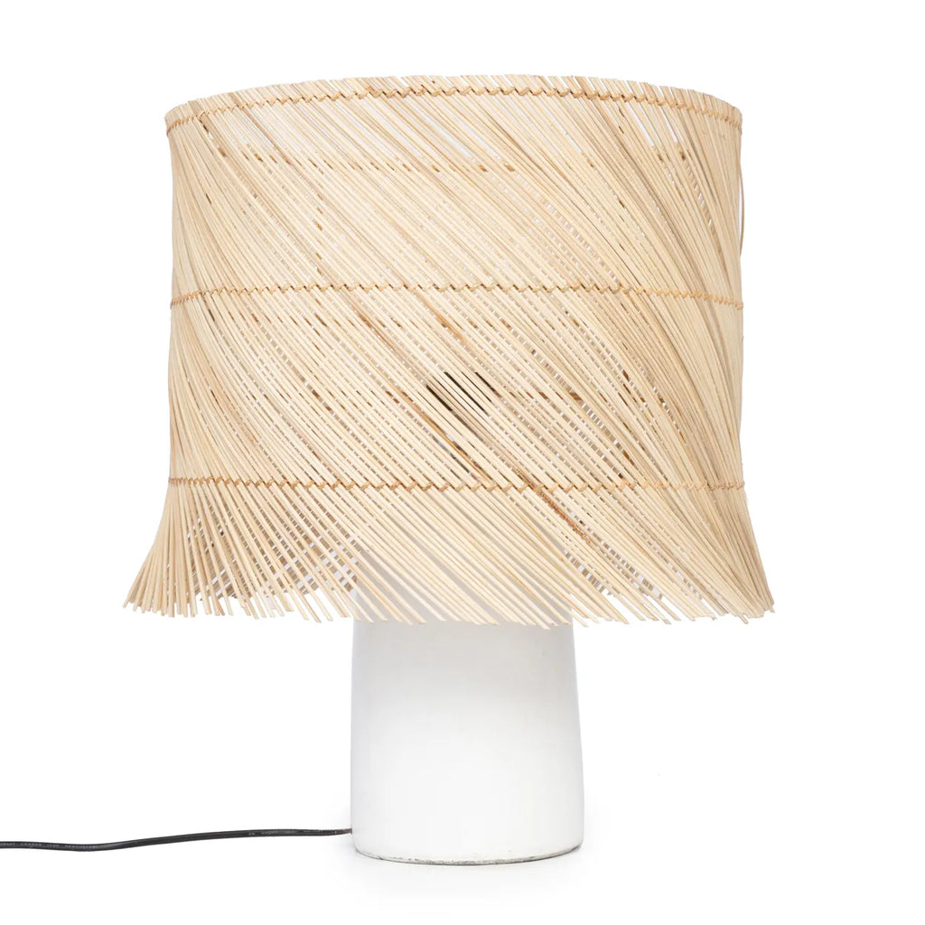 Lampada da tavolo in rattan - Bianco Naturale