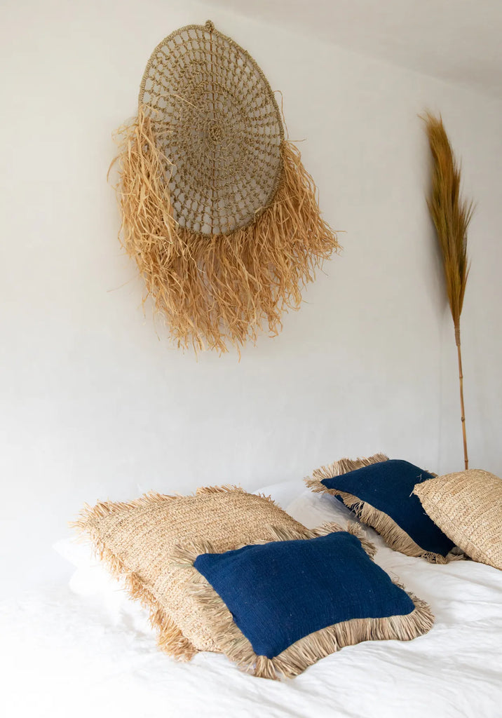 The "Saint Tropez" Cushion Cover - Blue Natural - 30x50