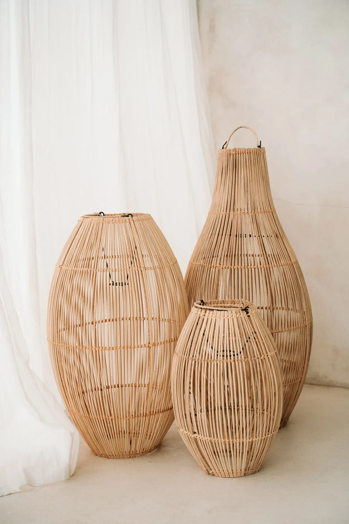 Lampada a sospensione "Zuri" - Naturale - S