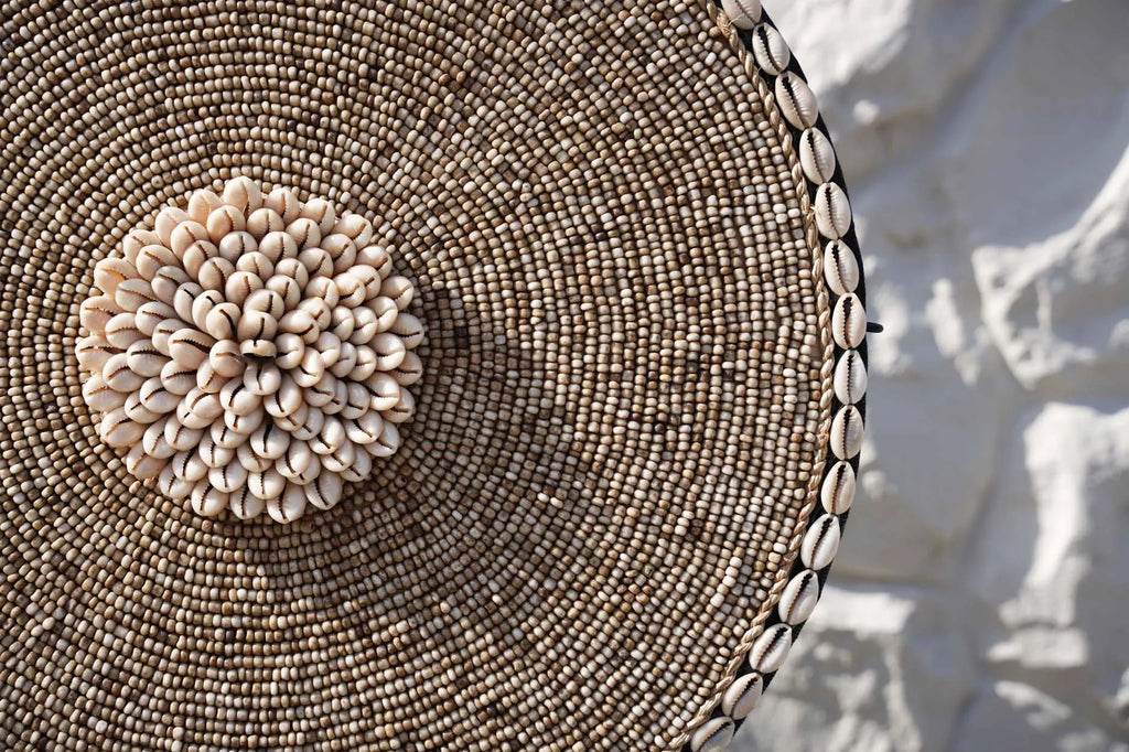 A Concha "Guadeloupe" com suporte - Branco natural