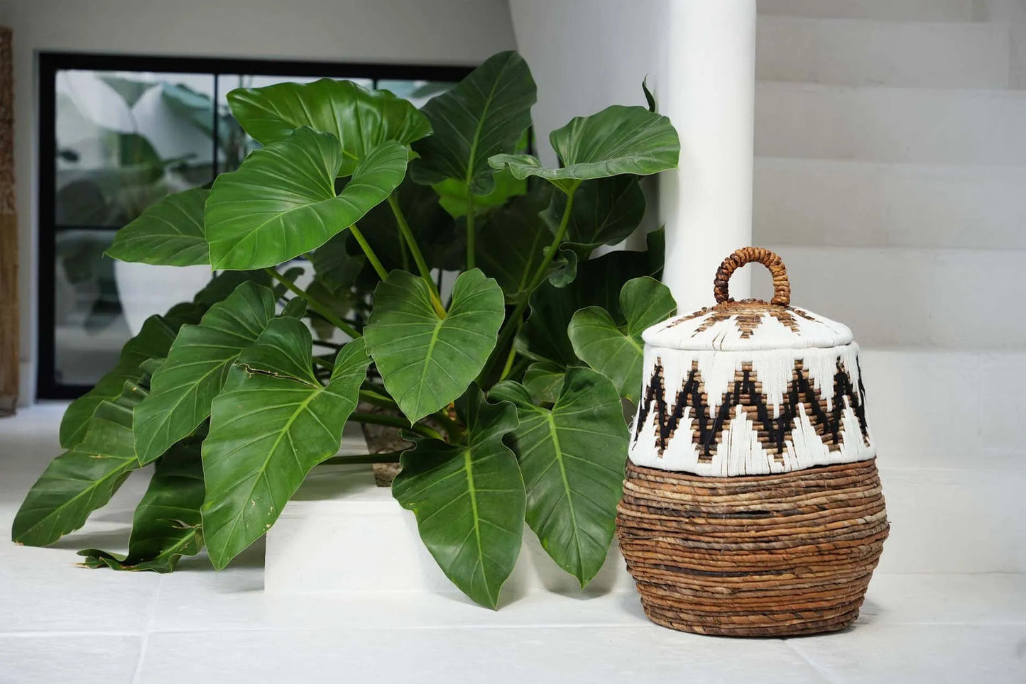 Panier "Little Bay Beach" - Blanc naturel - M