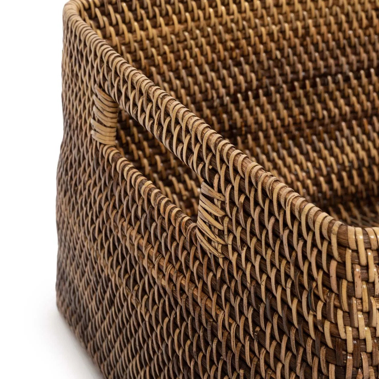 The "Colonial" Magazine Basket - Natural Brown - L