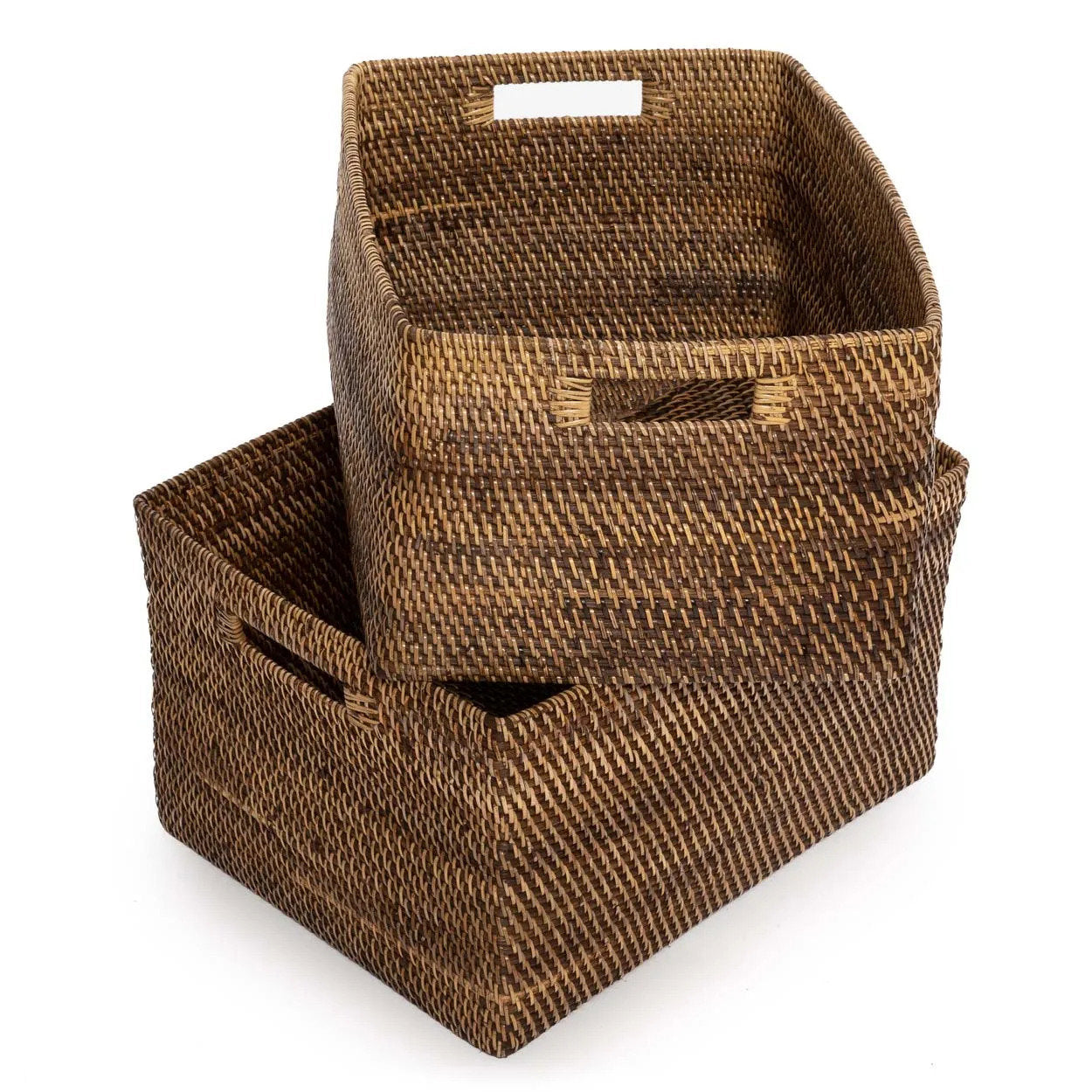 The "Colonial" Magazine Basket - Natural Brown - L