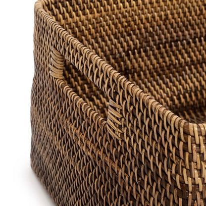 The "Colonial" Magazine Basket - Natural Brown - M