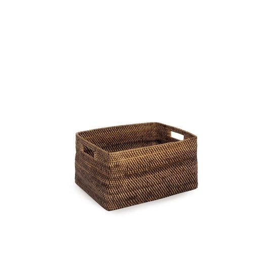 The "Colonial" Magazine Basket - Natural Brown - S