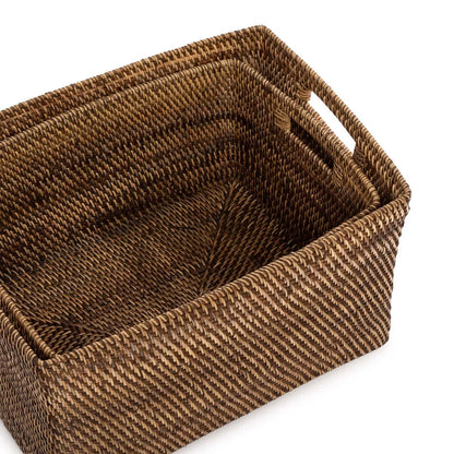 The "Colonial" Magazine Basket - Natural Brown - S