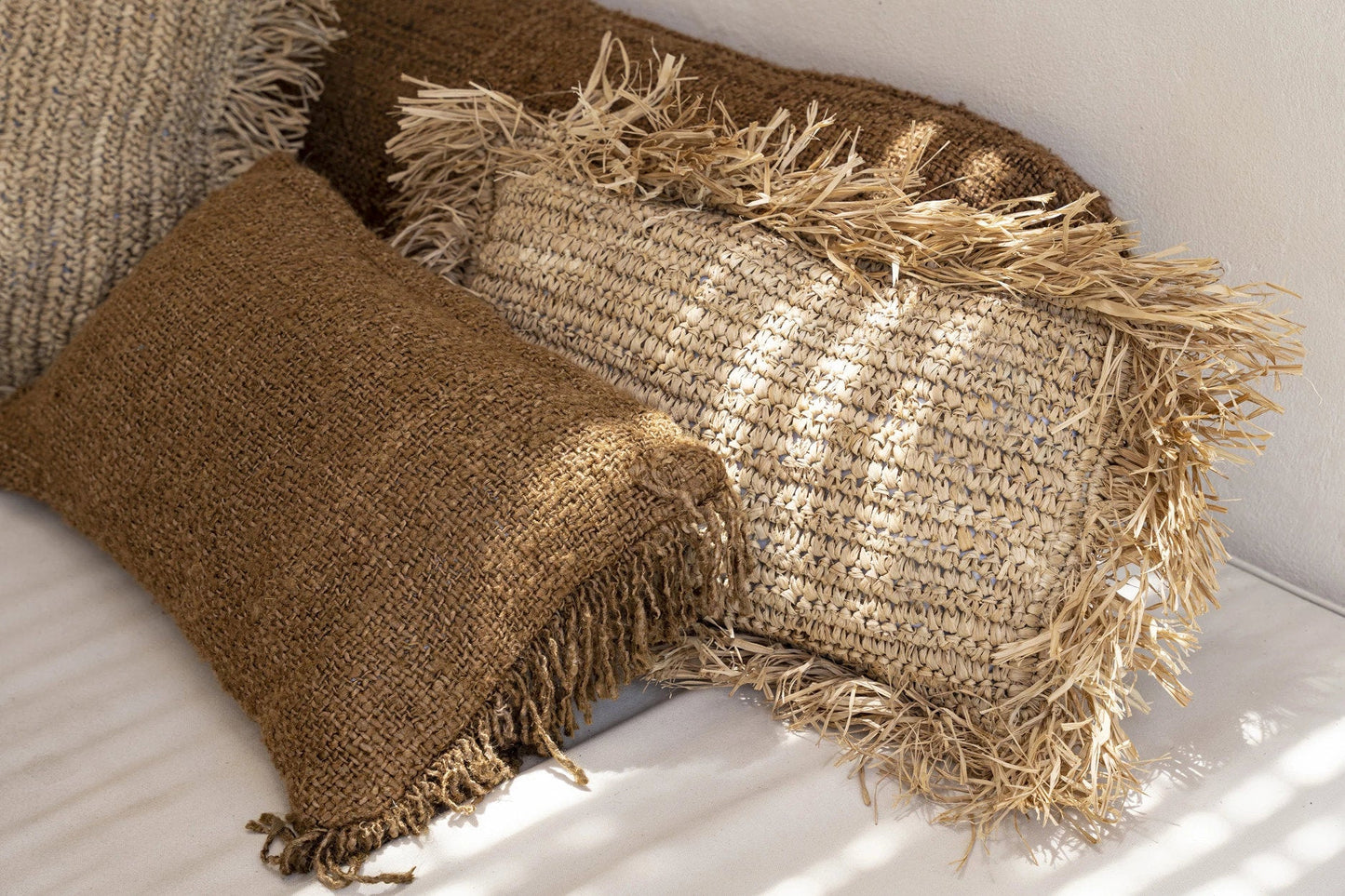 The Raffia Cushion Cover - Rectangular - Natural - 30x50