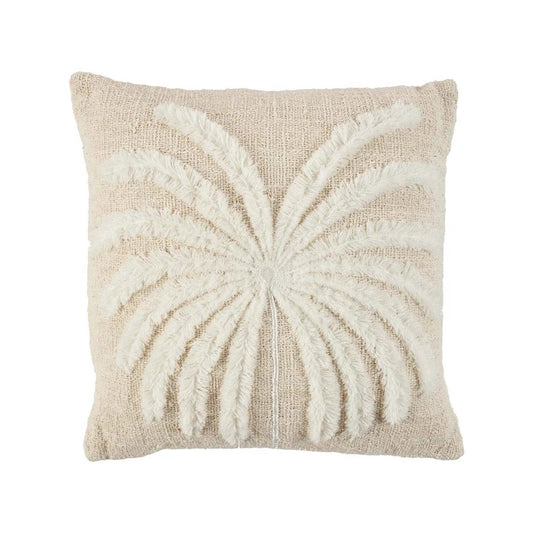The Isla Palm Cushion Cover - White Natural