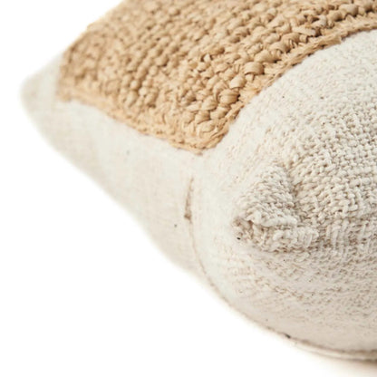 La housse de coussin Raffia Stamp - Naturelle