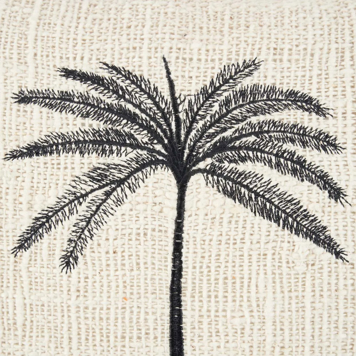 The "Gili Palm" Cushion Cover - Natural Black