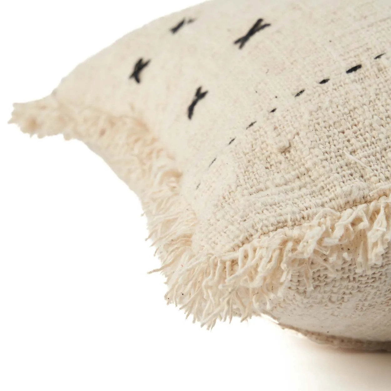 The French Kiss Cushion Cover - Black Natural