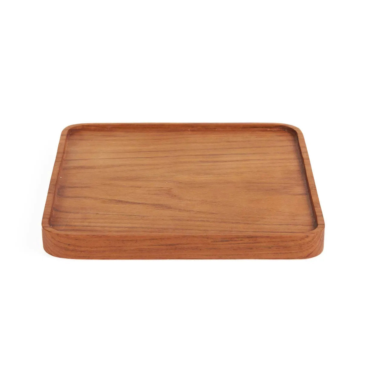 The Teak Square Plate - Natural - S