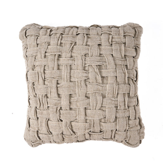 The Linen Crosier Cushion Cover - Natural