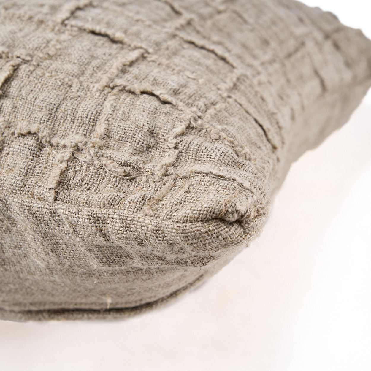 Der Leinen Damier Kissenbezug - Natur