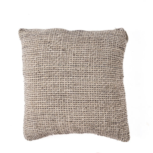 The Linen Grain Cushion Cover - Natural Black