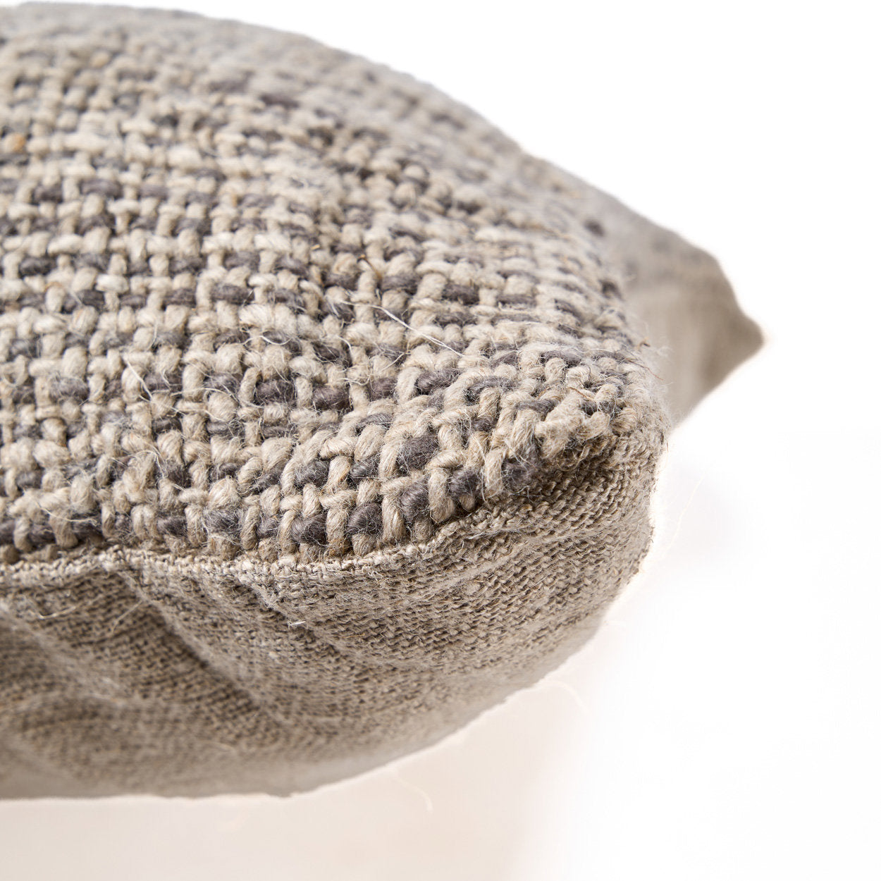 The Linen Grain Cushion Cover - Natural Black