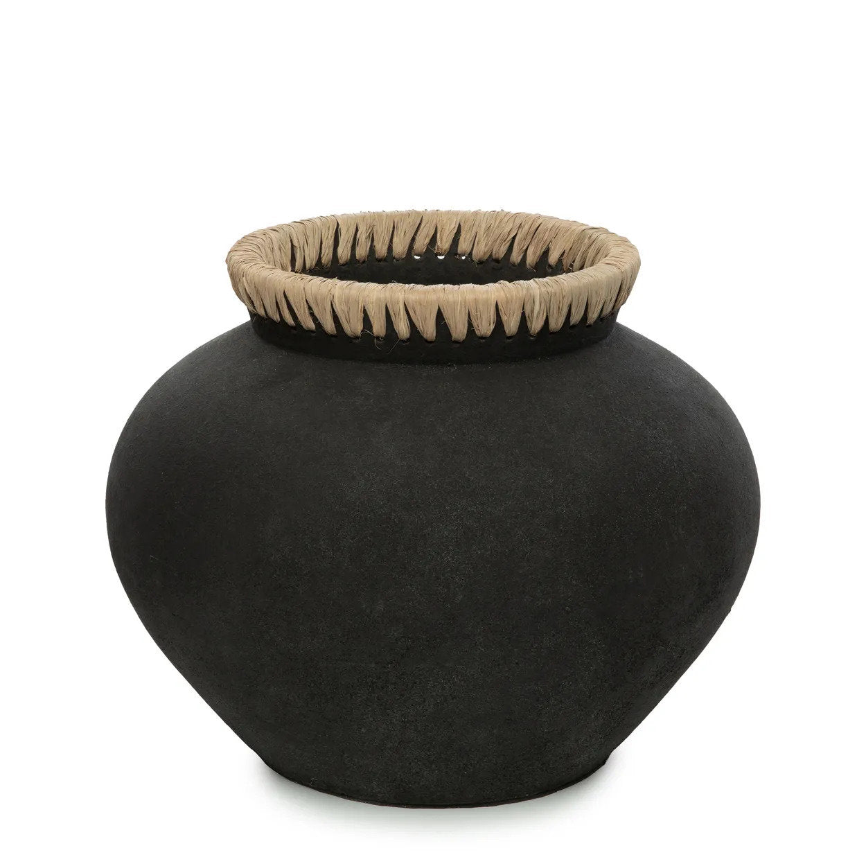 Die "Styly" Vase - Schwarz Natur - L