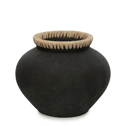 Die "Styly" Vase - Schwarz Natur - L