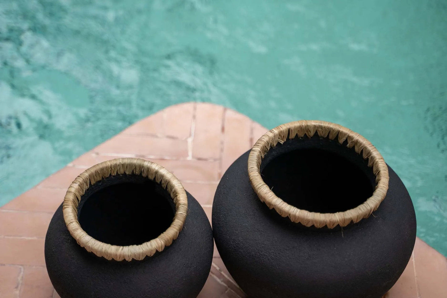 Die "Styly" Vase - Schwarz Natur - L