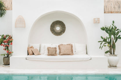 Die Wanddeko "Mengdong" - Naturweiß