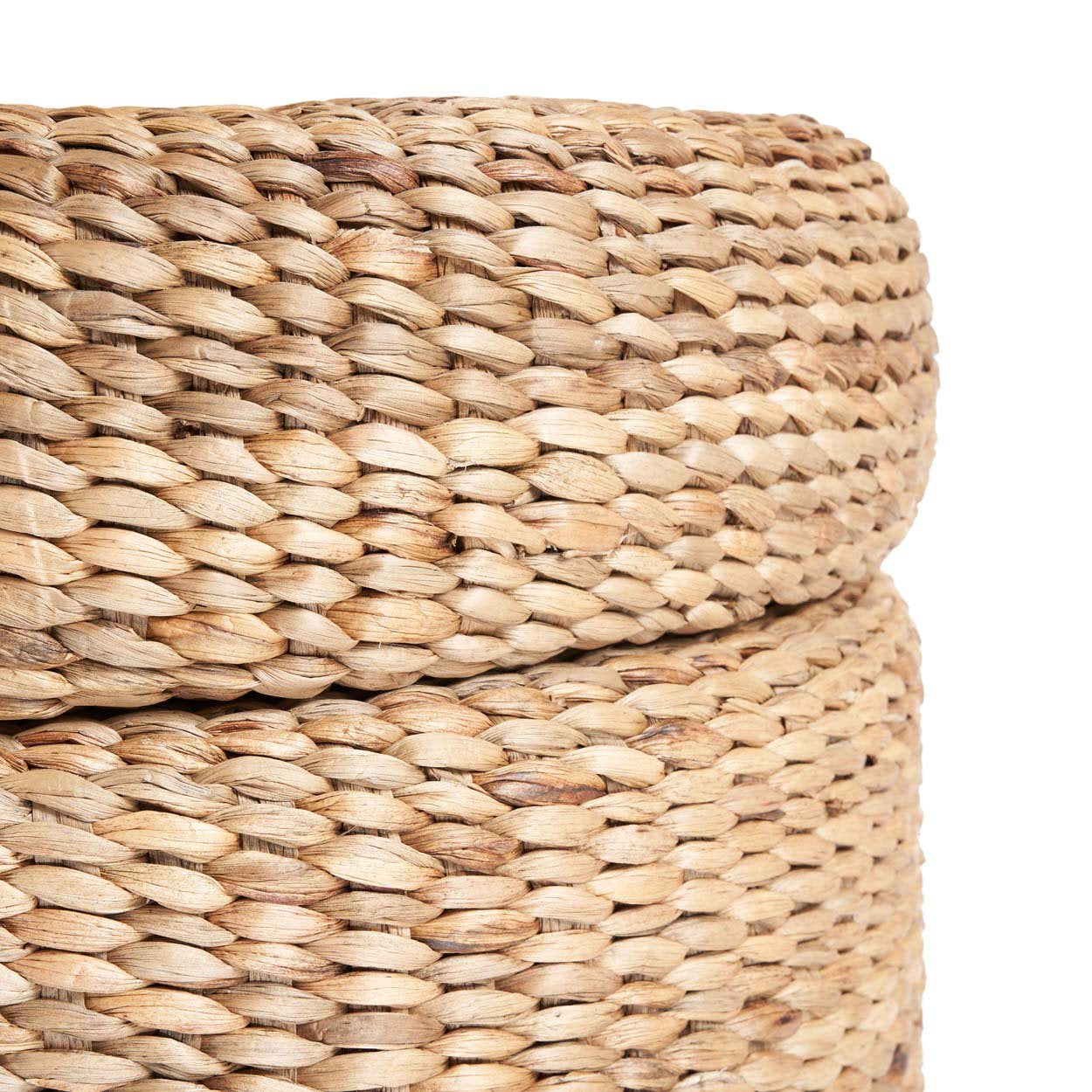 The Circle Storage Ottoman - Natural