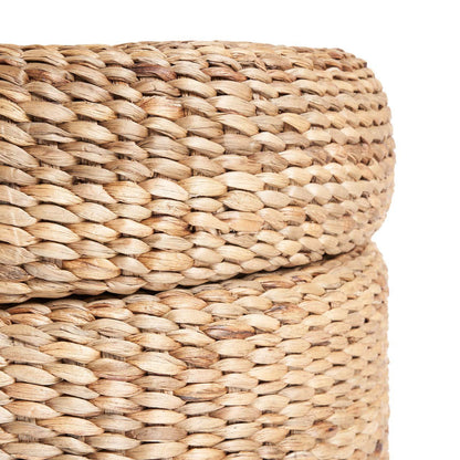 The Circle Storage Ottoman - Natural