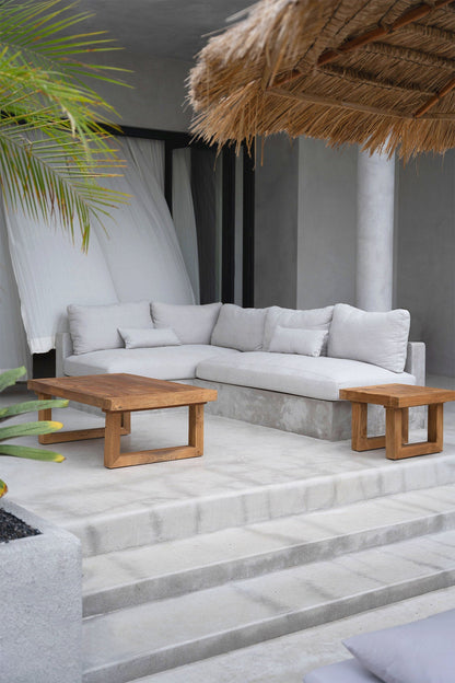 Tavolino in teak recuperato - Naturale