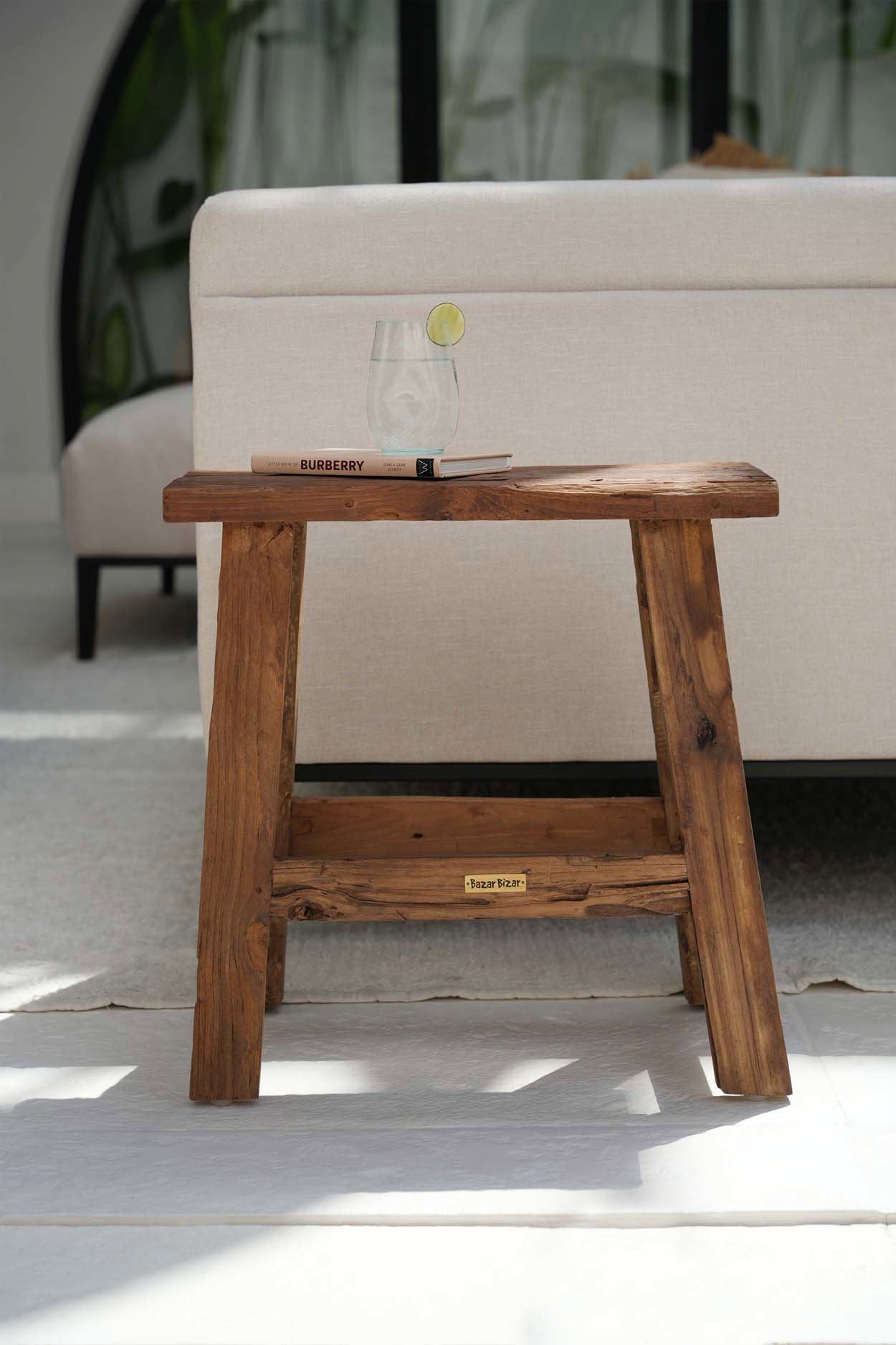 The "Fab" Rustic Stool - Natural