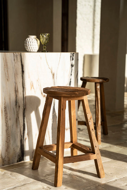 The "Shibori" Bar Stool - Natural