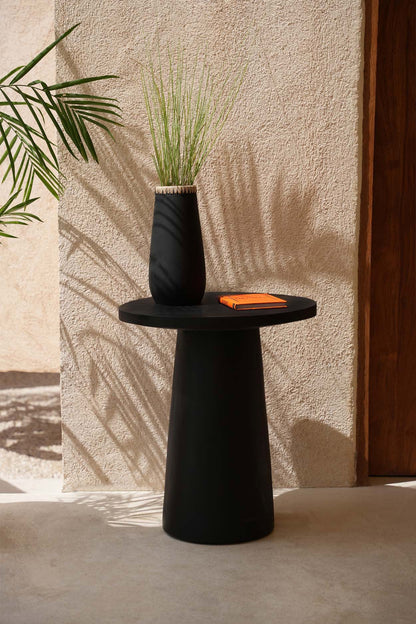The "Timber Conic" Side Table - Black - 50