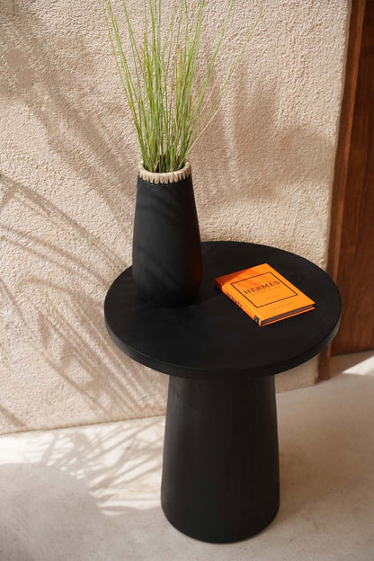 The "Timber Conic" Side Table - Black - 50