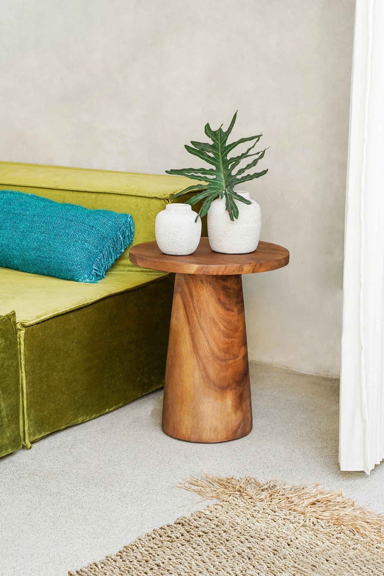 The "Timber Conic" Side Table - Natural - 50