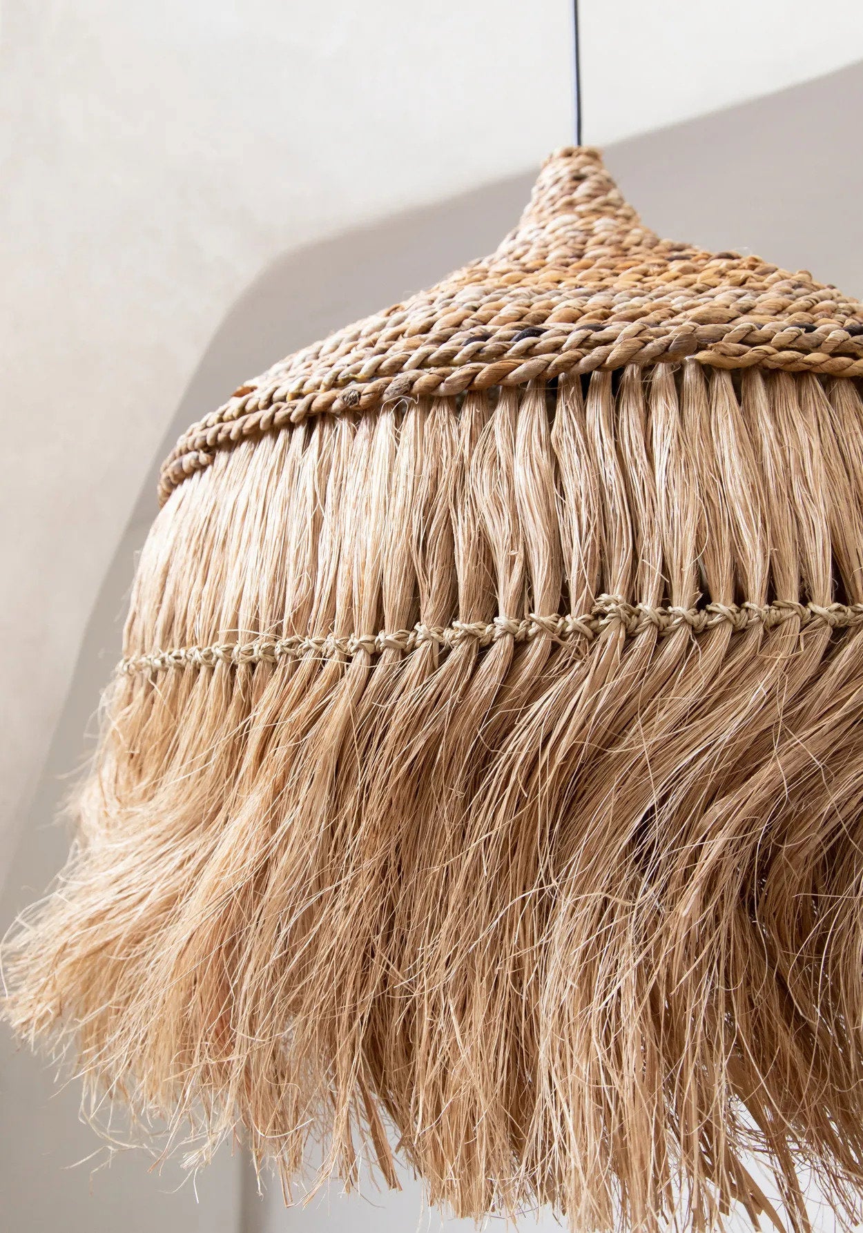 Lampe suspendue "Abaca Hoola" - Naturel - L