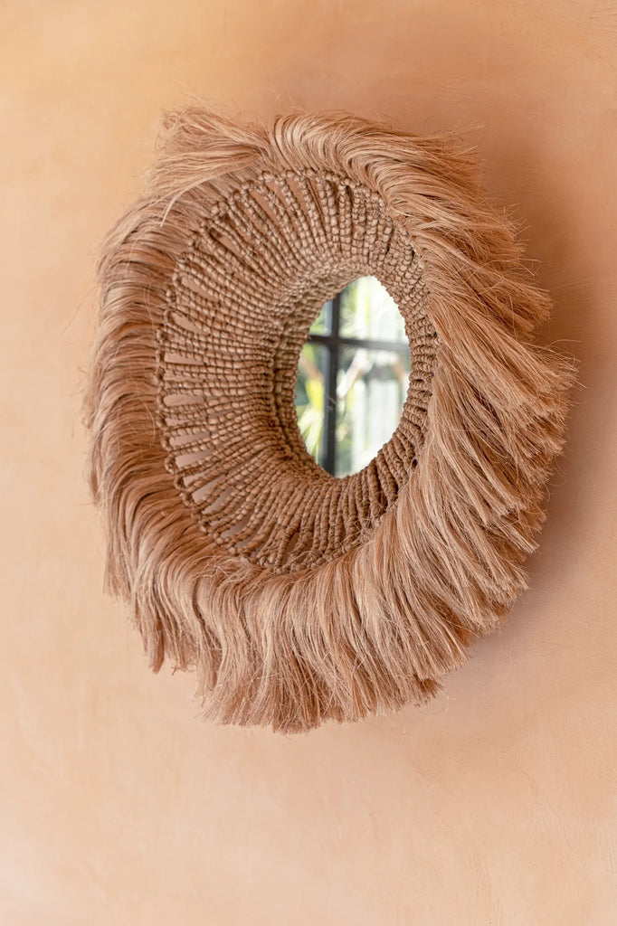 Lo specchio Abaca "Solomon" - Naturale