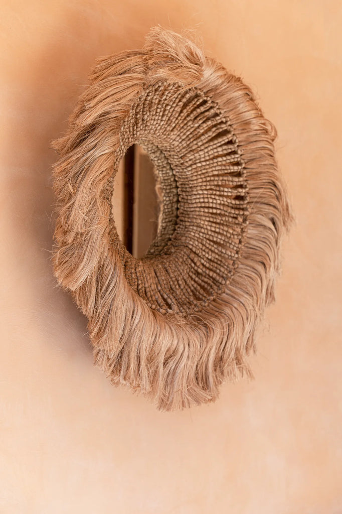 Lo specchio Abaca "Solomon" - Naturale