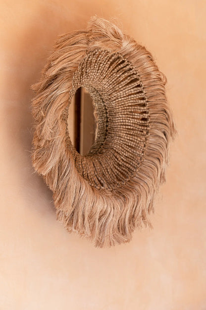Lo specchio Abaca "Solomon" - Naturale