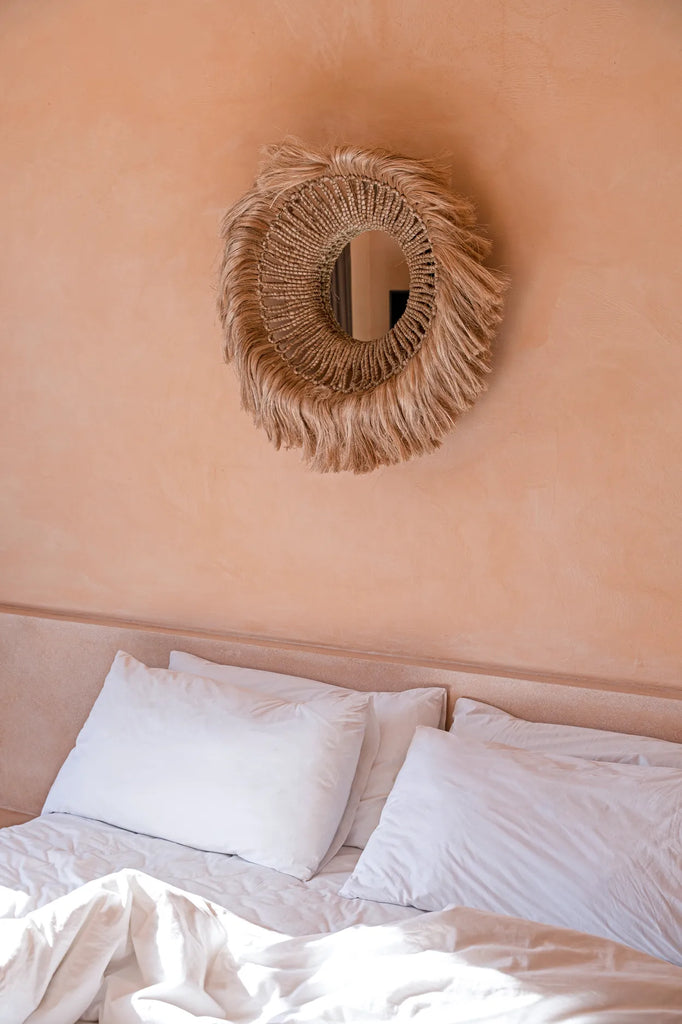 Lo specchio Abaca "Solomon" - Naturale