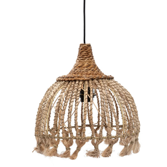 Lampe pendante Abaca Tassel - Naturel - S