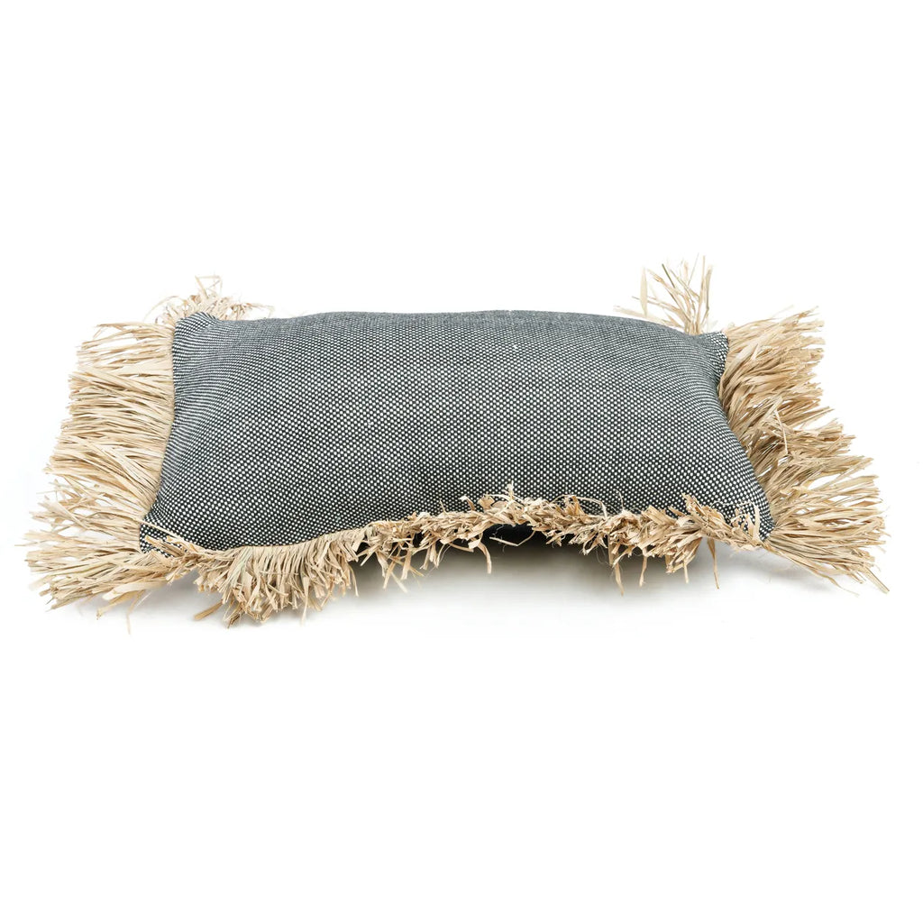 Copricuscino "Bonita" in cotone - Nero Naturale - 30x50