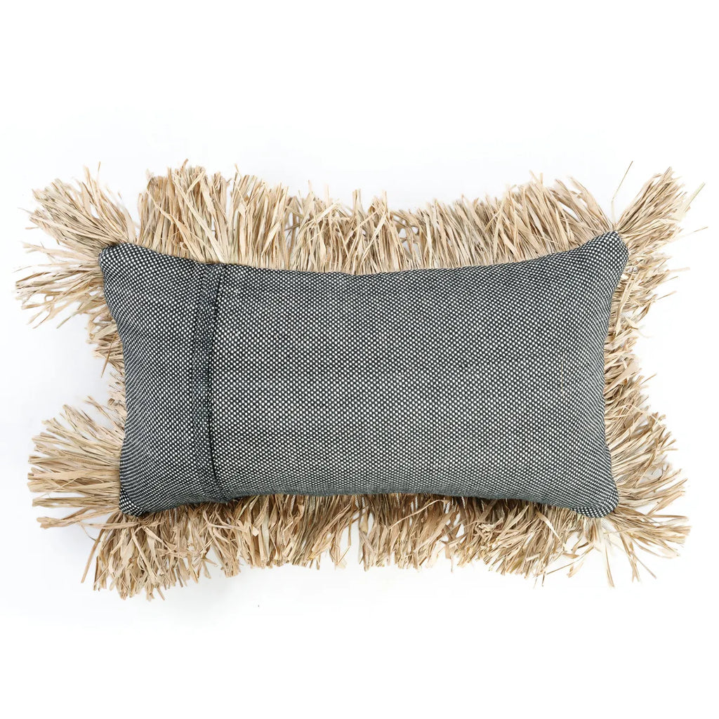 Copricuscino "Bonita" in cotone - Nero Naturale - 30x50