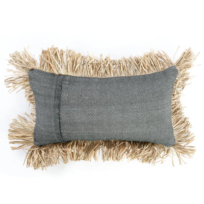 Copricuscino "Bonita" in cotone - Nero Naturale - 30x50