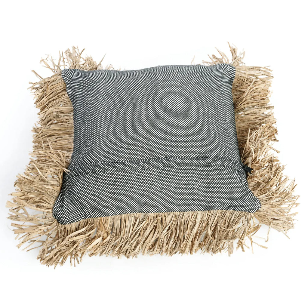 Copricuscino "Bonita" in cotone - Nero Naturale - 40x40